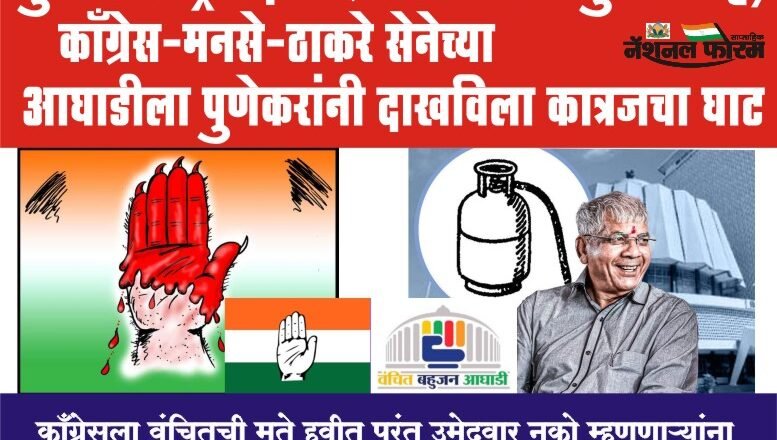 पुण्यात राष्ट्रवादी काँग्रेसच्या काका-पुतण्यासह, काँग्रेस-मनसे-ठाकरे सेनेच्या युतीला पुणेकरांनी दाखविला कात्रजचा घाट