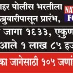 पुणे शहर पोलीस भरतीला 16 फेब्रुवारीपासून प्रारंभ, एकुण जागा 1633, एकुण अर्ज आले 1 लाख 85 हजार एका एका जागेसाठी 105 जणांचे अर्ज