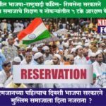 राज्यातील भाजपा-राष्ट्रवादी काँग्रेस- शिवसेना सरकारने मुस्लिम समाजाचे शिक्षण व नोकऱ्यांतील 5 टक्के आरक्षण केले रद्द !